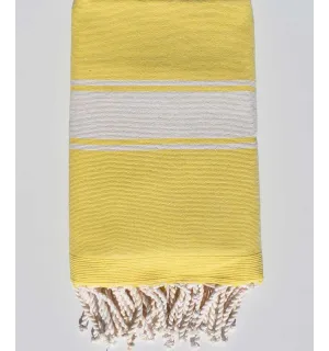 Fouta éponge jaune clair Fouta Tunisia - 1