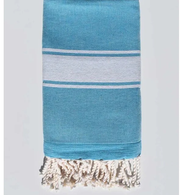 Fouta éponge bleu azur moyen Fouta Tunisia - 1