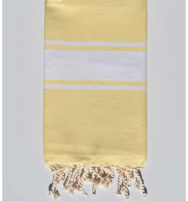 Fouta plate jaune beurre frais Fouta Tunisia - 1