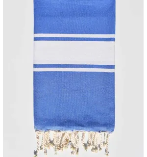Fouta Plate bleu cérule Fouta Tunisia - 1