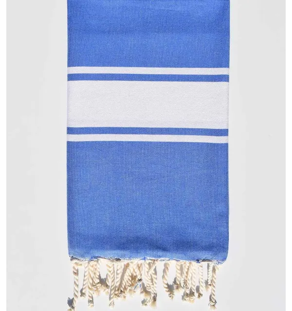 Fouta Plate bleu cérule Fouta Tunisia - 1