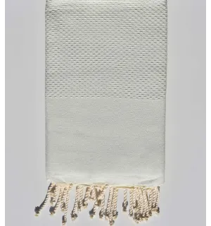 FOUTA nid d'abeille unie vert dragée  - 2