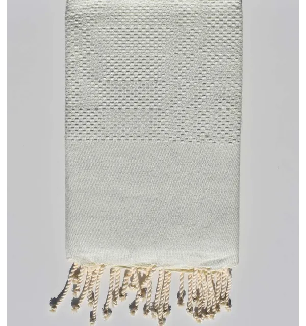FOUTA nid d'abeille unie vert dragée - 2