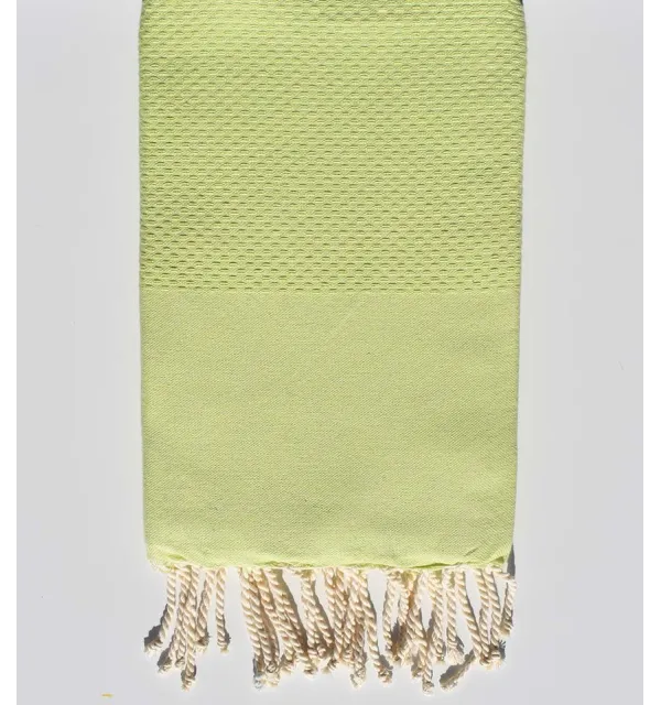 FOUTA nid d'abeille unie vert chartreuse Fouta Tunisia - 1