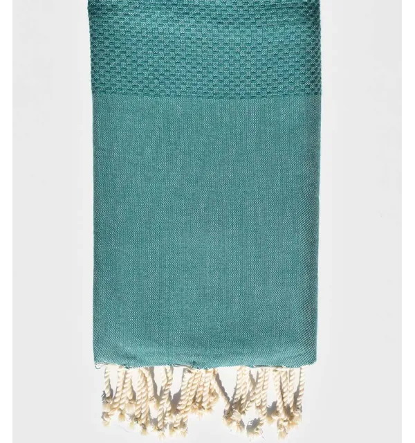 FOUTA Nid d'abeille unie vert empire - 1