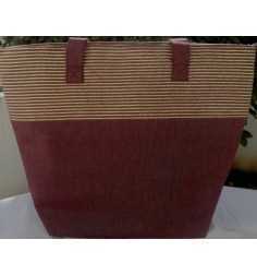 Sac rouge bourgogne avec lurex Fouta Tunisia - 2 2