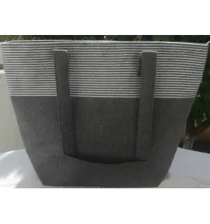 Sac gris foncé avec lurex argenté Fouta Tunisia - 1 2