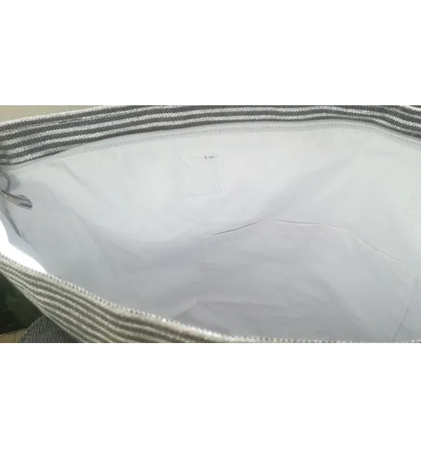 Sac gris foncé avec lurex argenté Fouta Tunisia - 2