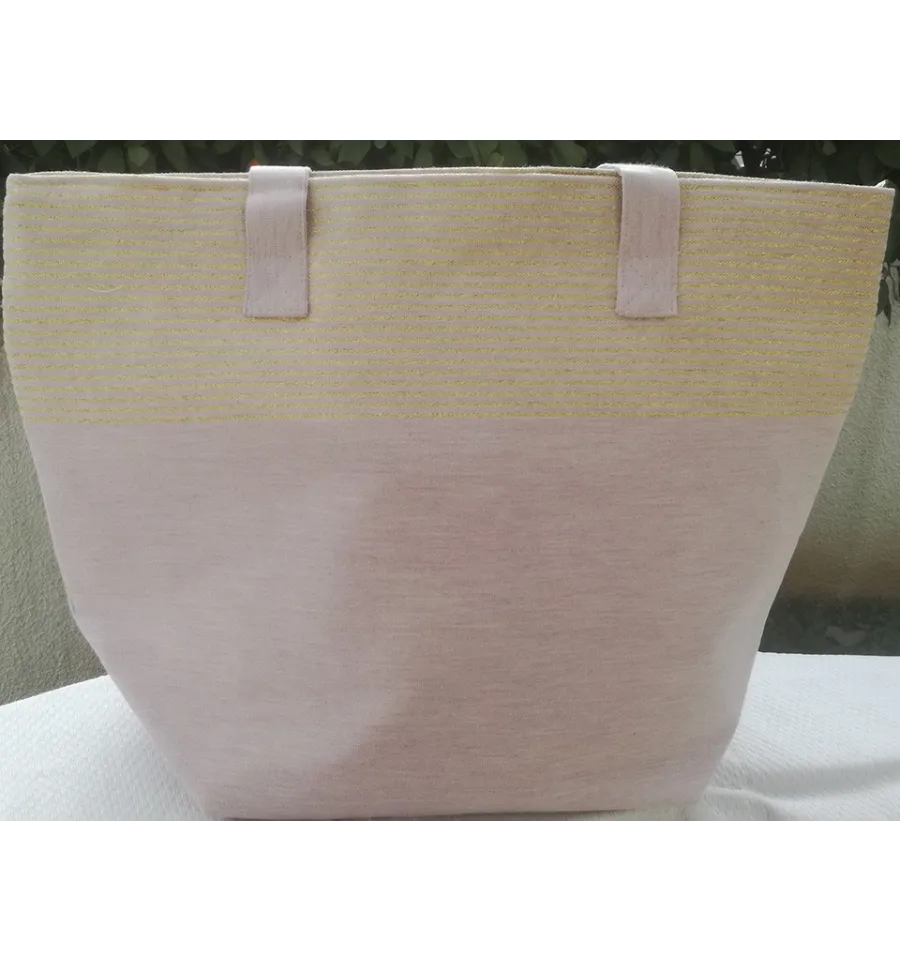 Sac couleur glycine clair avec lurex Fouta Tunisia - 1