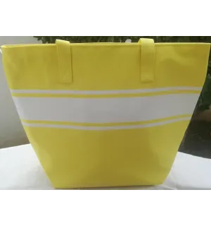 Sac de plage fouta jaune fluo Fouta Tunisia - 3 2