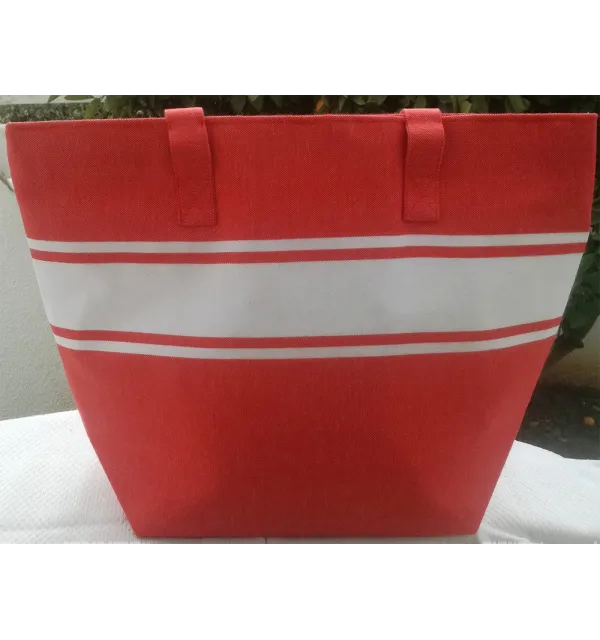 Sac de plage fouta rouge Fouta Tunisia - 3