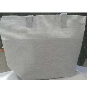 Sac gris avec lurex Fouta Tunisia - 1 2