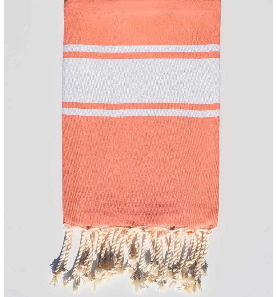 Fouta Plate rose saumon