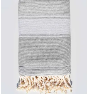 Fouta éponge gris clair Fouta Tunisia - 2 2