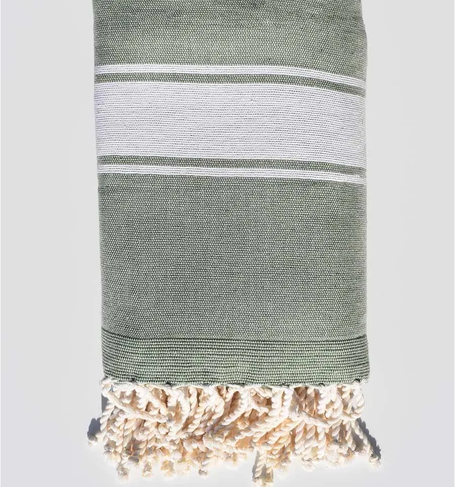 Fouta éponge vert pale Fouta Tunisia - 1