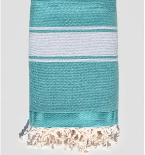 Fouta éponge vert sarcelle Fouta Tunisia - 2 2