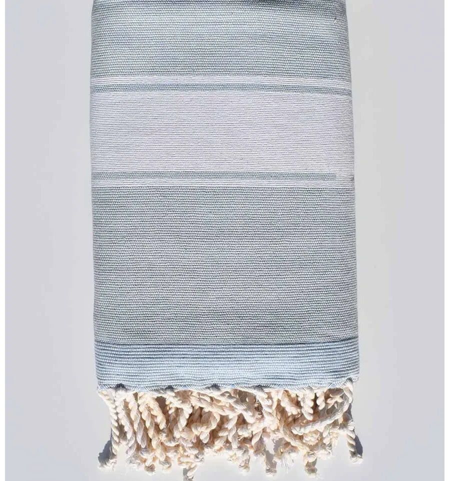 Fouta éponge bleu dragée  - 1