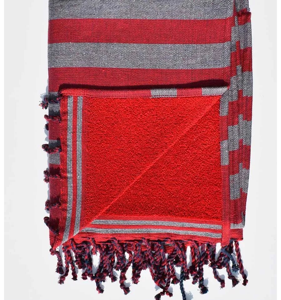 Eponge rouge foncé et gris  - 2