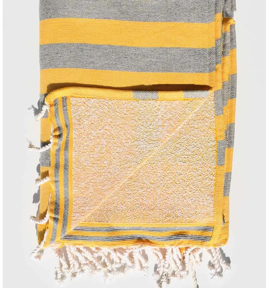 Éponge jaune et gris Fouta Tunisia - 2