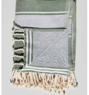 Fouta éponge vert pale Fouta Tunisia - 2