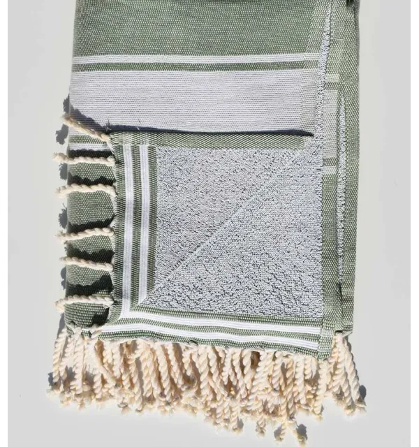 Fouta éponge vert pale Fouta Tunisia - 2