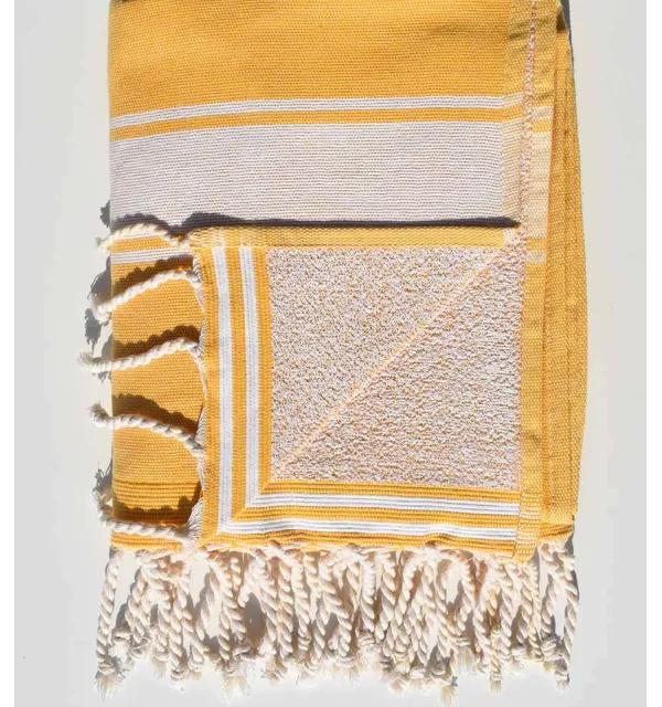 Fouta éponge jaune aurore Fouta Tunisia - 2