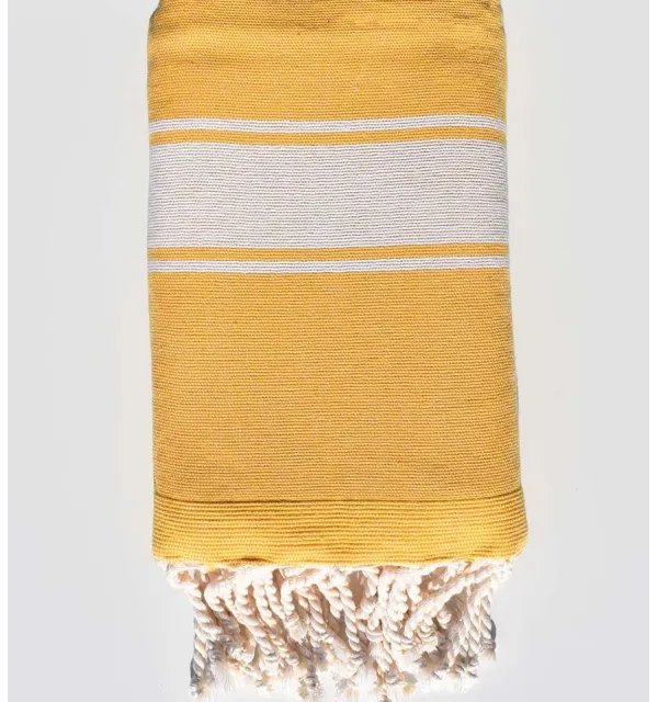 Fouta éponge jaune aurore Fouta Tunisia - 1