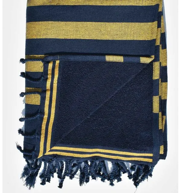Éponge bleu nuit et jaune - 2
