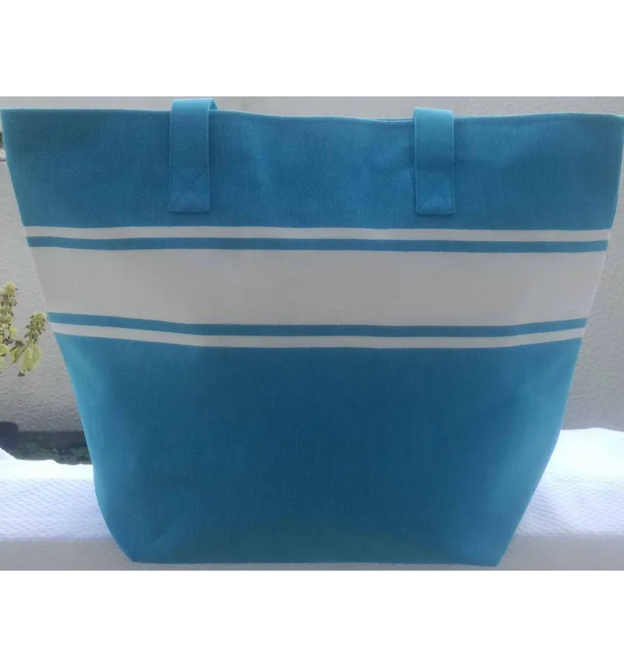 Sac de plage bleu azur Fouta Tunisia - 1