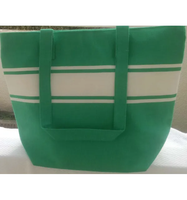 Sac de plage vert clair Fouta Tunisia - 1