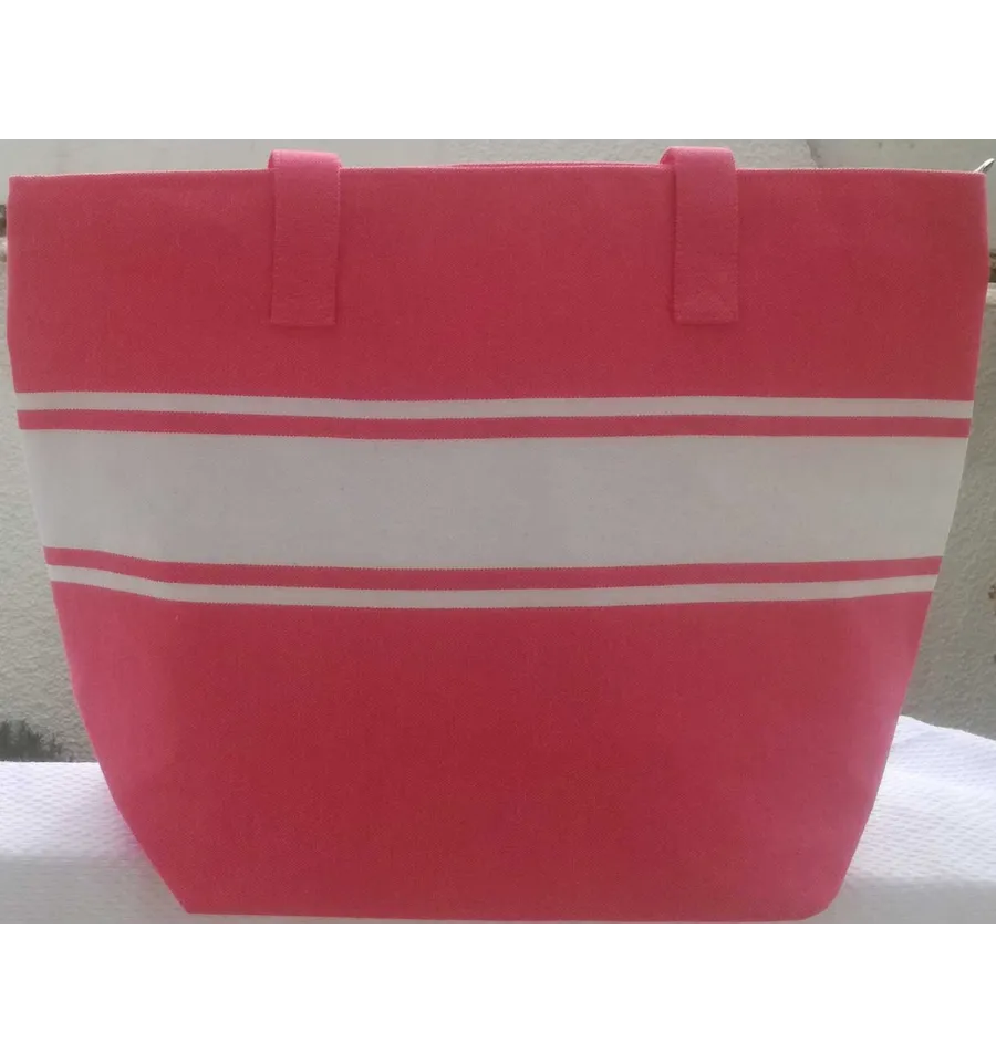 Sac de plage rose fushia Fouta Tunisia - 1