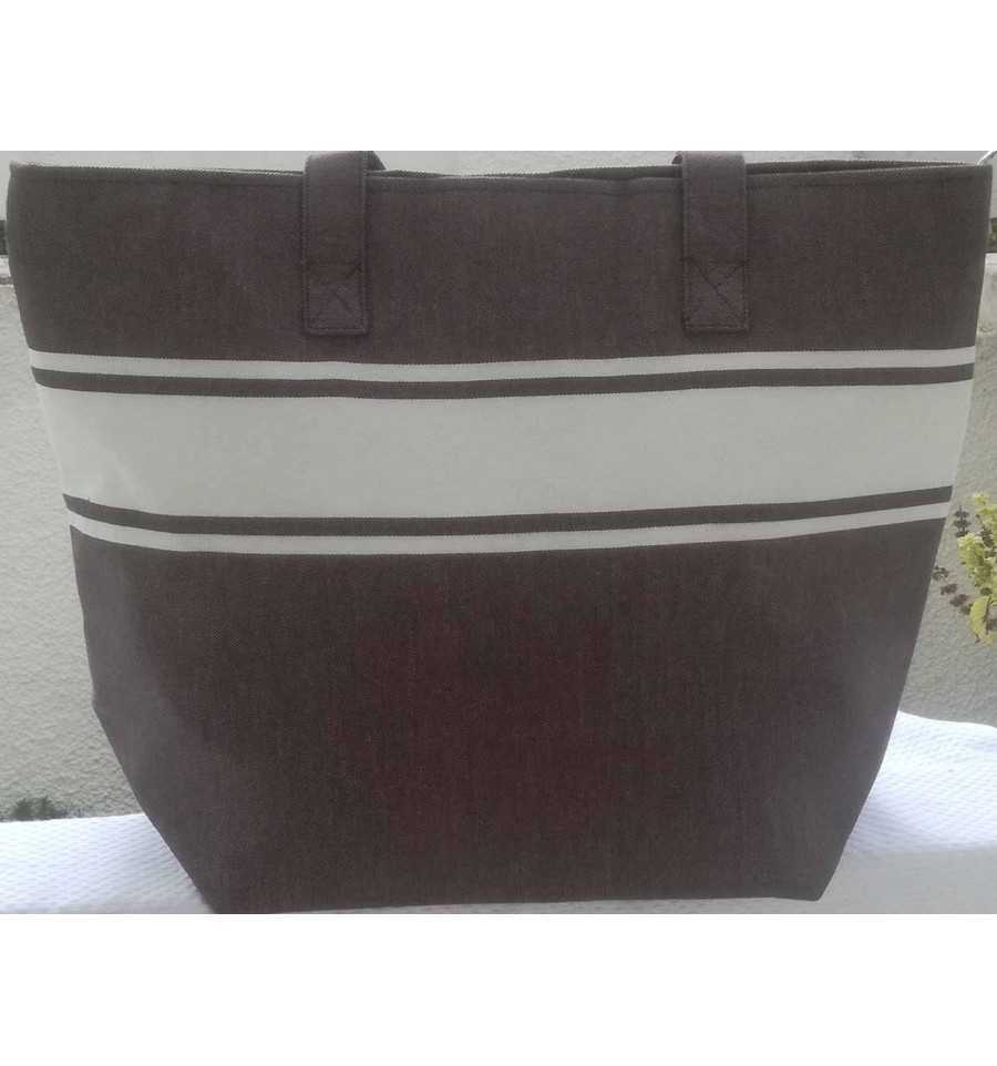 Sac de plage marron