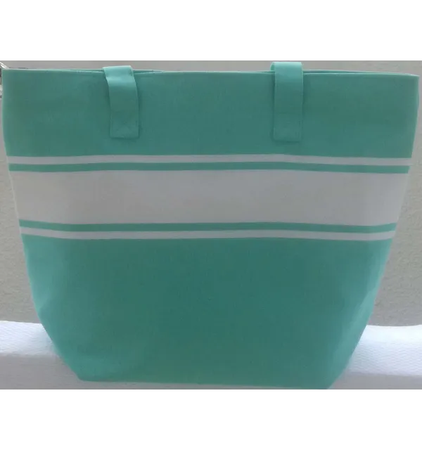 Sac de plage vert turquoise Fouta Tunisia - 1