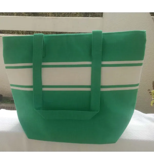 Sac de plage vert clair Fouta Tunisia - 2