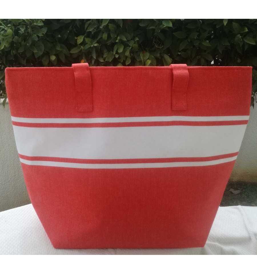 Sac de plage fouta rouge