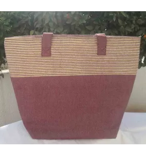 Sac rouge bourgogne avec lurex Fouta Tunisia - 2