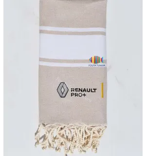 Serviette de plage brodée Renault Fouta Tunisia - 1
