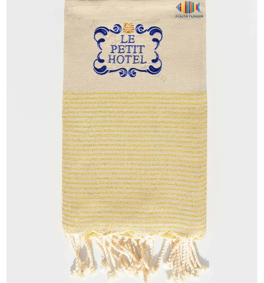 Serviette de plage personnalisée le petit hotel Fouta Tunisia - 1