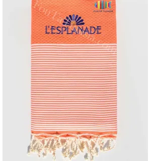 Serviette de plage nid d'abeille broderie l'esplanade Fouta Tunisia - 1