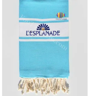 Serviette de plage brodée l'esplanade Fouta Tunisia - 1
