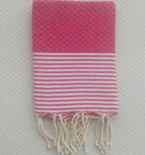 Lot de 10 serviettes de table rose magenta fushia Fouta Tunisia - 1