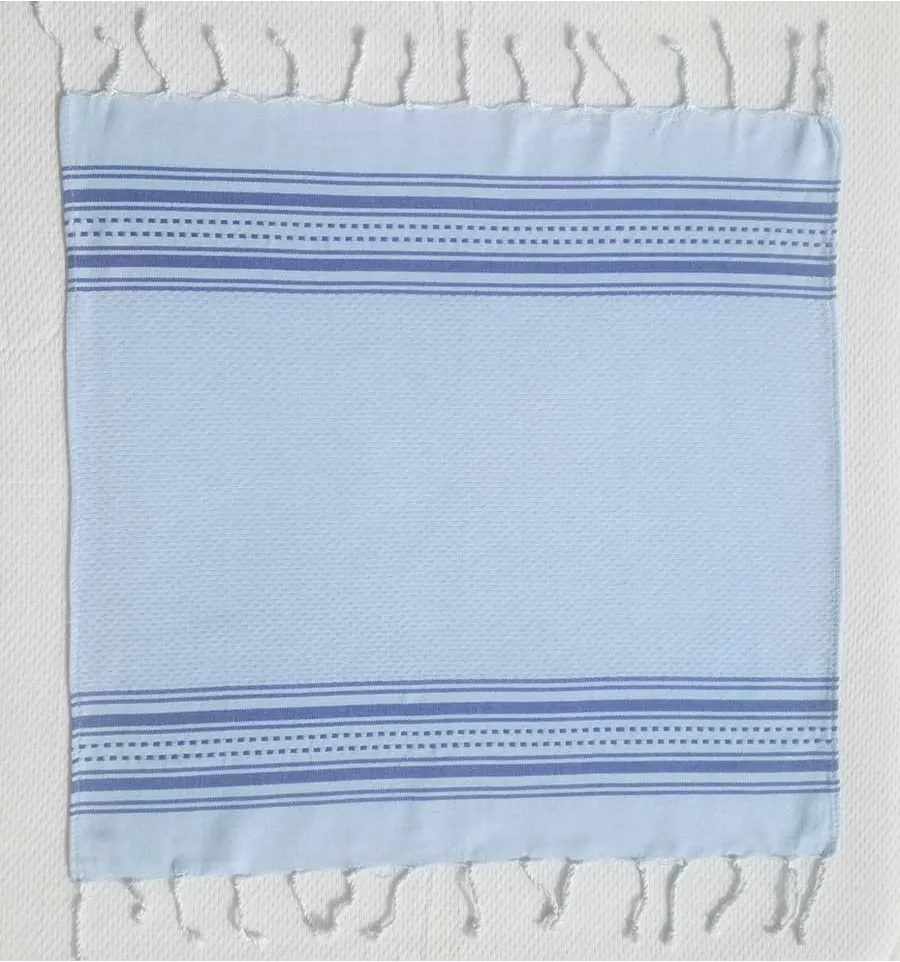 Mini fouta bleu bleuet  - 1