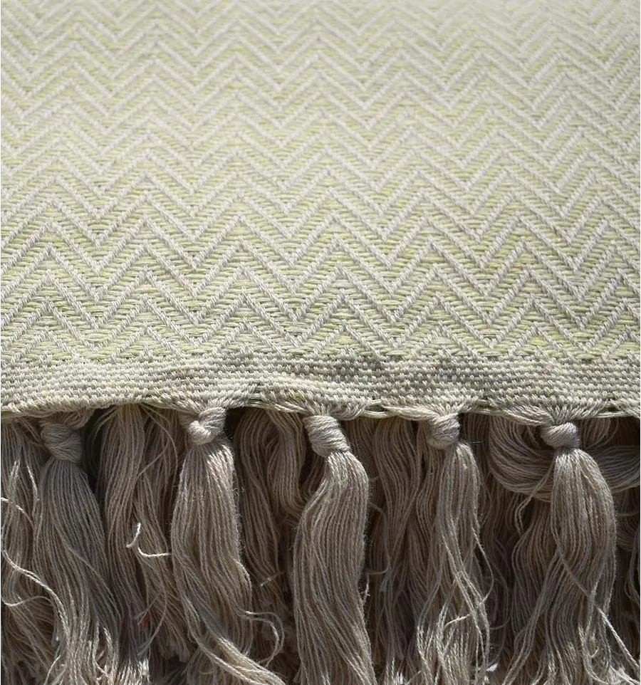 Plaid vert pistache Fouta Tunisia - 2