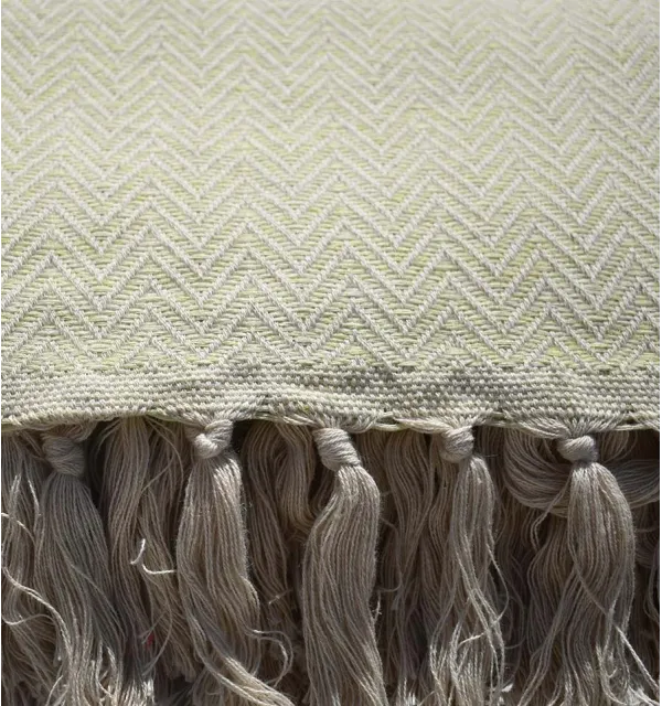 Plaid vert pistache Fouta Tunisia - 2
