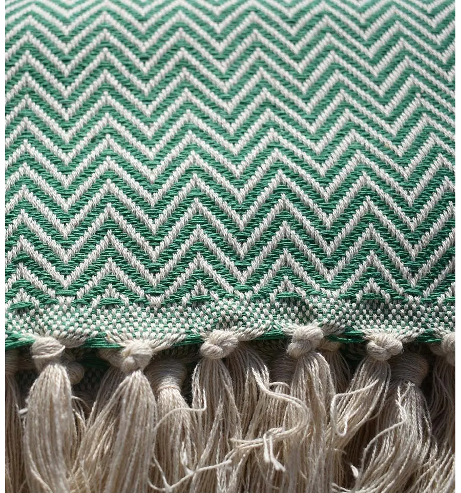 Plaid vert gazon Fouta Tunisia - 2