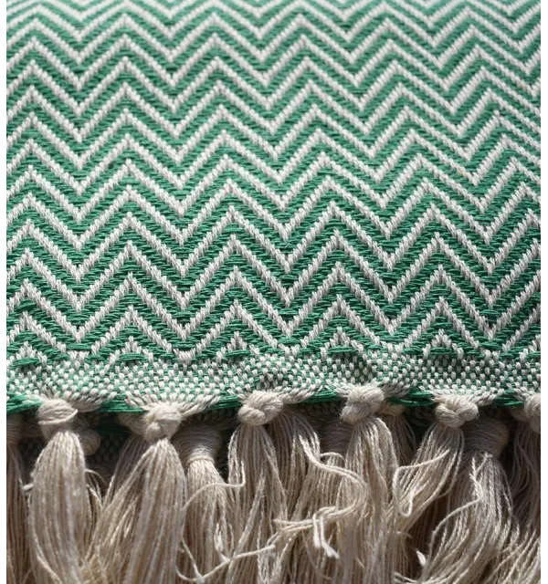 Plaid vert gazon Fouta Tunisia - 2