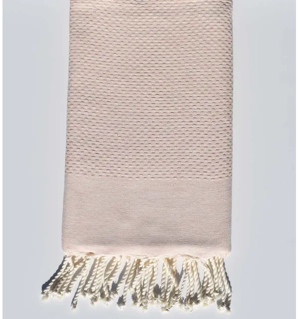 Serviette de plage unie rose clair mélangé - 1