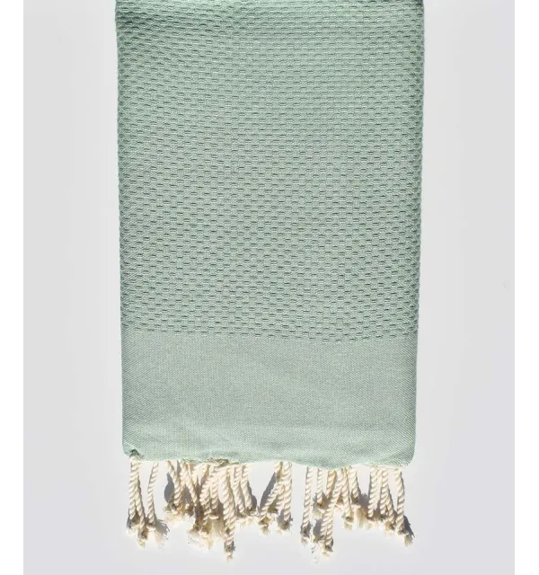 Serviette de plage unie vert lichen clair - 1