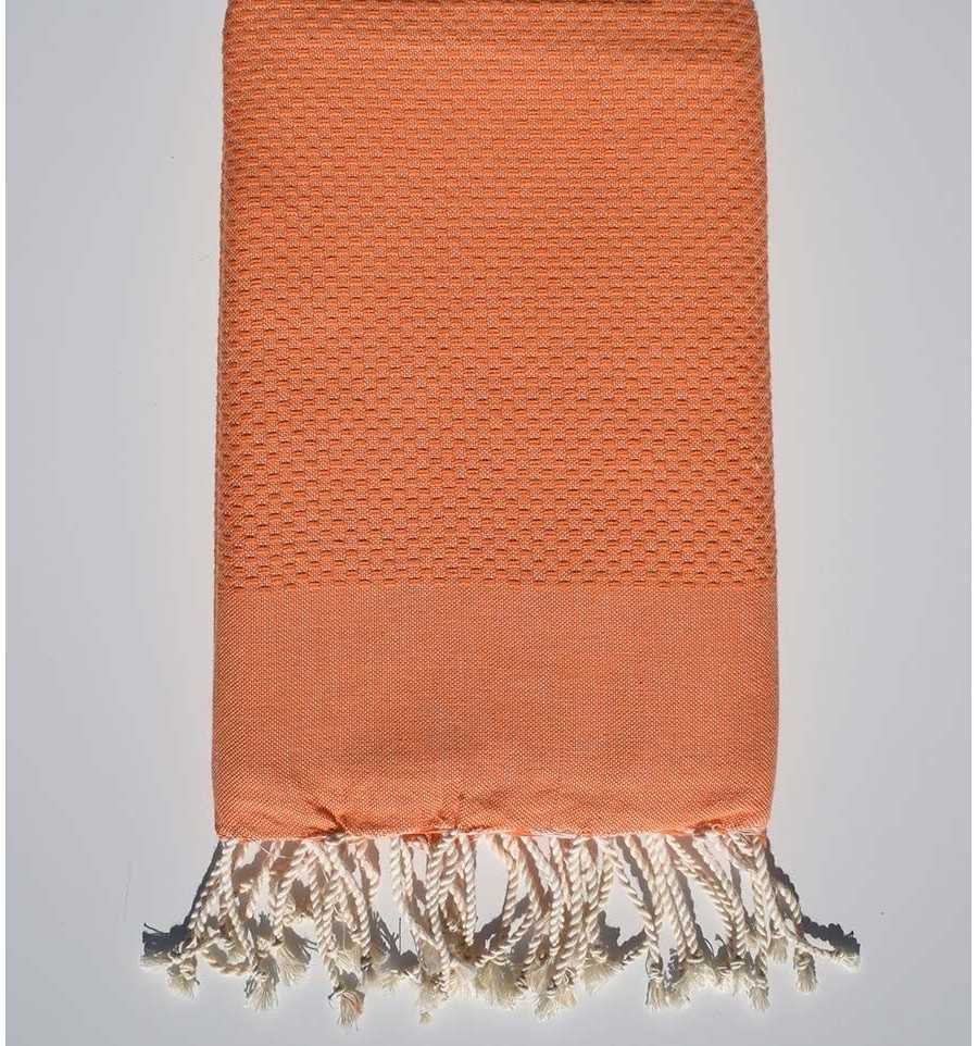 Serviette de plage unie orange tangerine