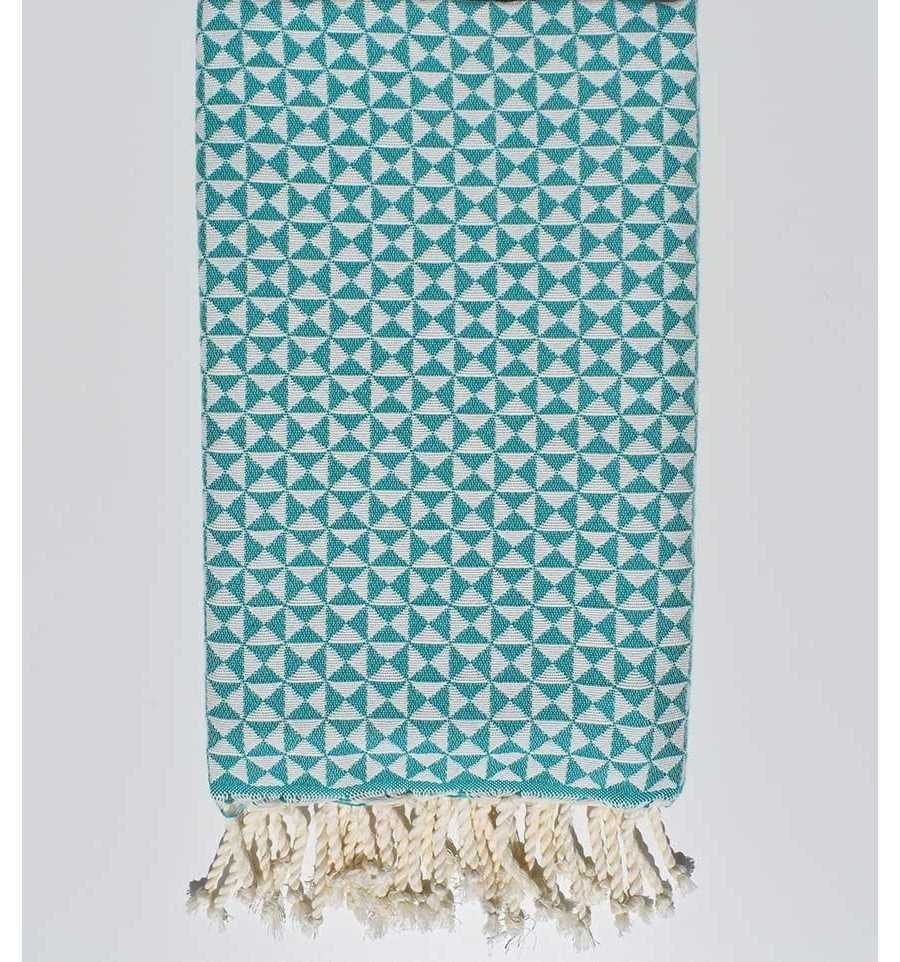 Serviette de plage papillon bleu vert sarcelle